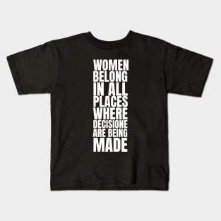 Not fragile like a flower fragile like a bomb, feminist quote, women power Kids T-Shirt